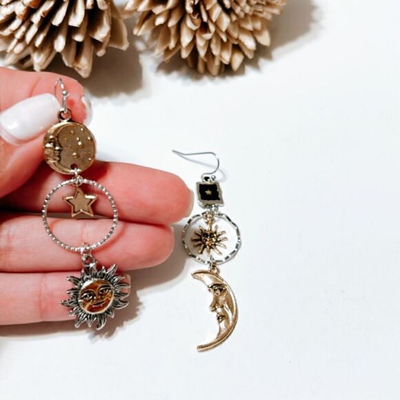 Boho dangle earrings M170 - Picture 5 of 6